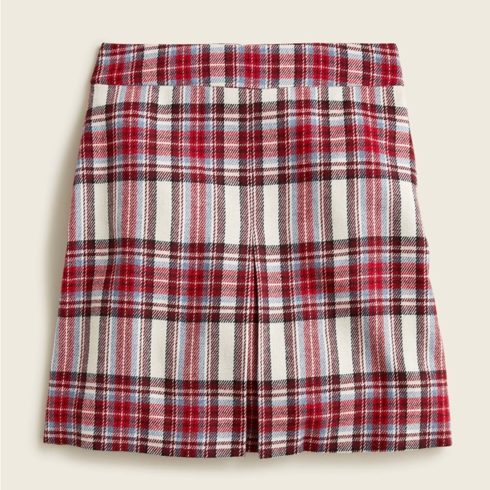 J. Crew Vintage Plaid Pleated Mini Skirt